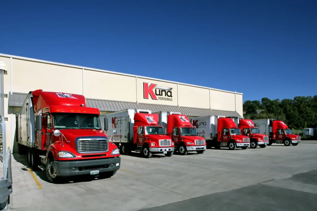 Exterior of a new cold storage food distribution facility for Kuna
