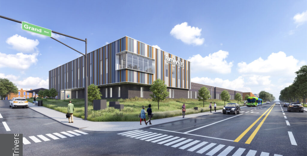 Rendering of Family Health Centers new two-story facility in St. Louis